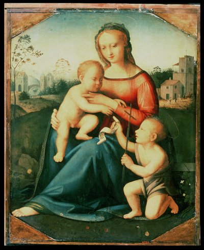 Madone et Enfant avec Saint Jean-Baptiste - Italian School